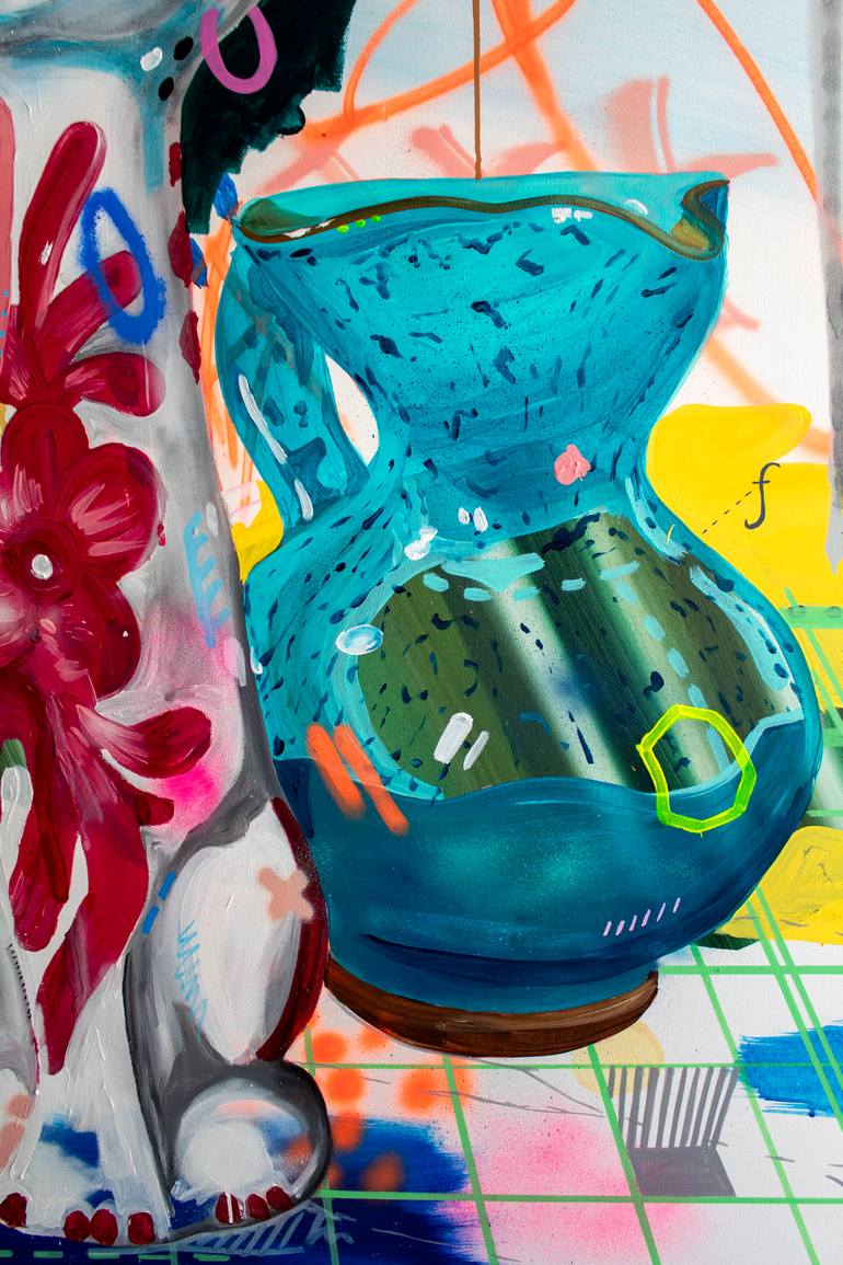 Original Street Art Still Life Painting by Alejandra De La Torre