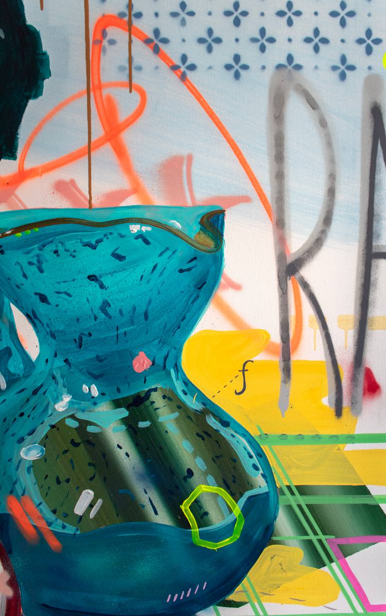 Original Street Art Still Life Painting by Alejandra De La Torre