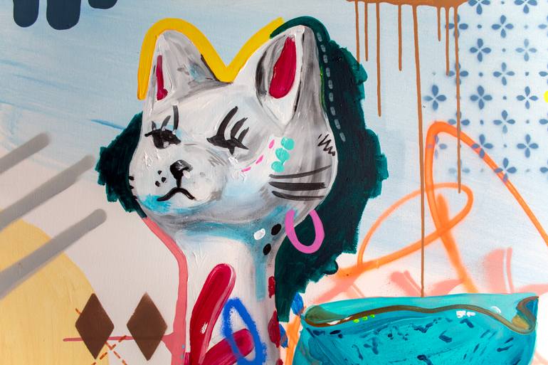 Original Street Art Still Life Painting by Alejandra De La Torre