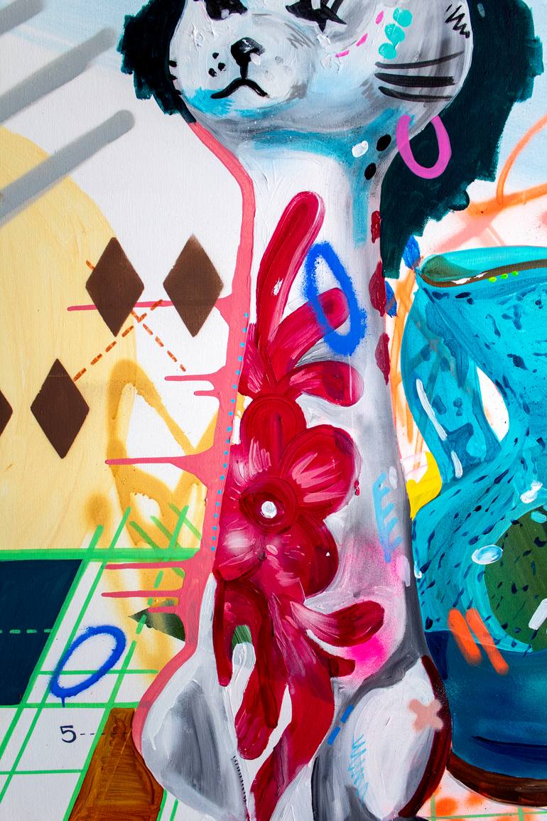 Original Street Art Still Life Painting by Alejandra De La Torre