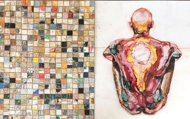 Original Contemporary Nude Collage by leela logan
