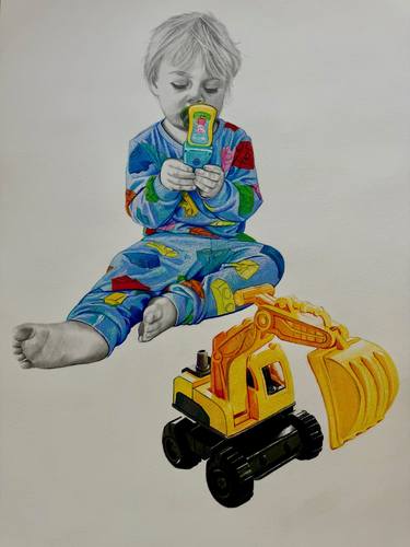 Original Contemporary Children Drawings by Conrad Crispin Jones