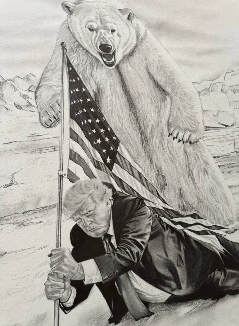 Original Black & White Politics Drawing by Conrad Crispin Jones