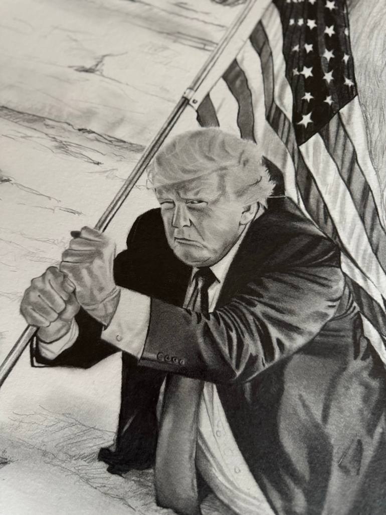 Original Black & White Politics Drawing by Conrad Crispin Jones