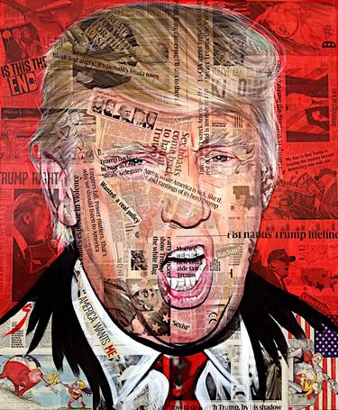 Original Illustration Politics Collage by Conrad Crispin Jones