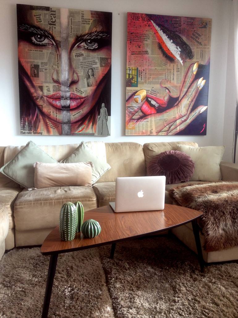 Original Illustration Women Collage by Conrad Crispin Jones