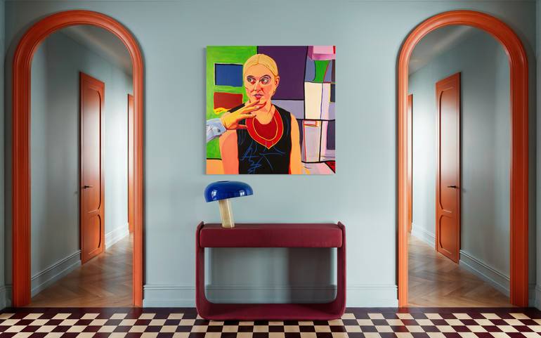 Original Abstract Expressionism People Painting by Tony  Smith
