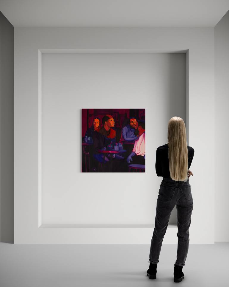 Original Abstract People Painting by Tony  Smith