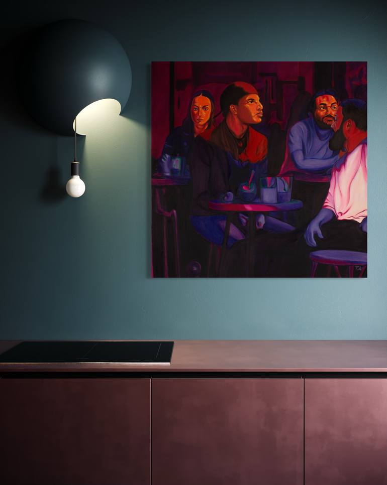 Original Abstract People Painting by Tony  Smith