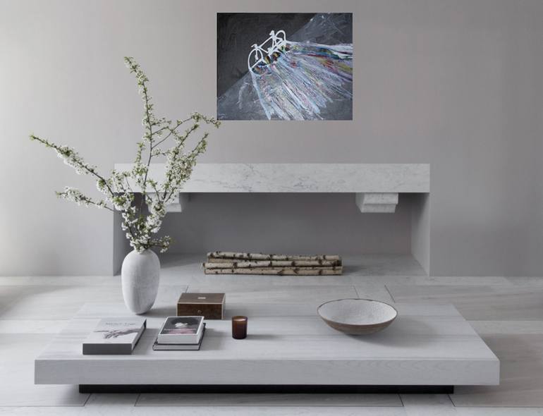Original Abstract Transportation Painting by Robert Gindli