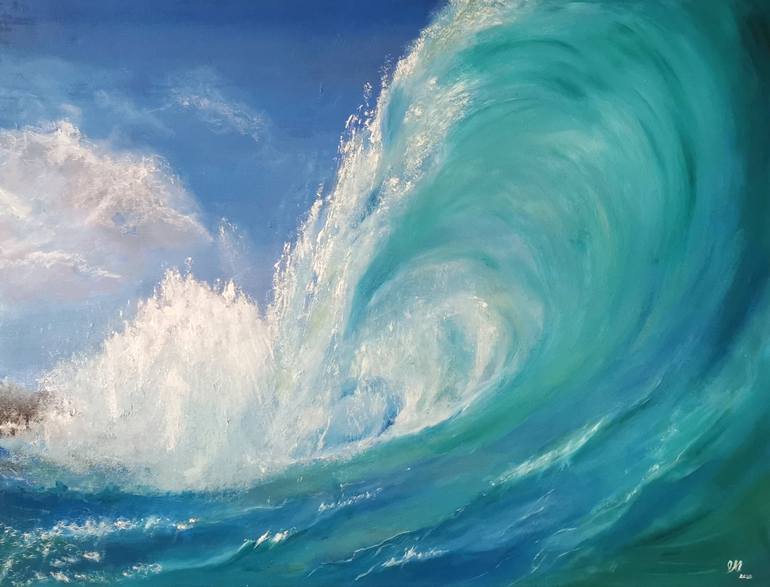 Wave Painting By Olga Mitrofanova 