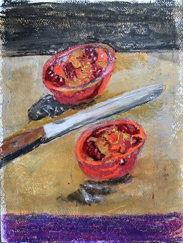 Original Painterly Abstraction Food & Drink Paintings by Roger Deason