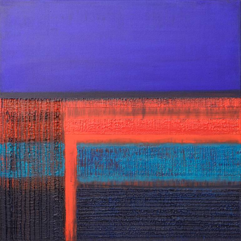 Blue & Red, Color Field Painting by Anna Barklem | Saatchi Art