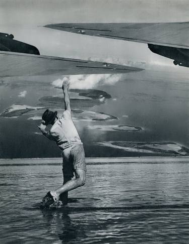 Original Surrealism Aeroplane Collage by Bep Broos