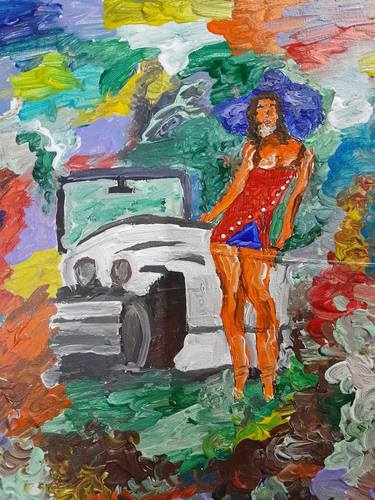 Original Abstract Expressionism Women Paintings by Dario Marinovic