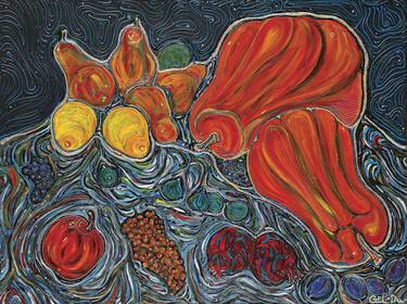 Original Abstract Women Painting by Gela Dumbadze