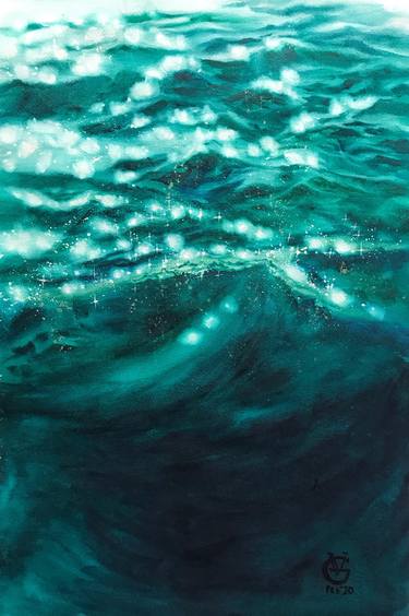 Print of Seascape Paintings by Valeria Golovenkina