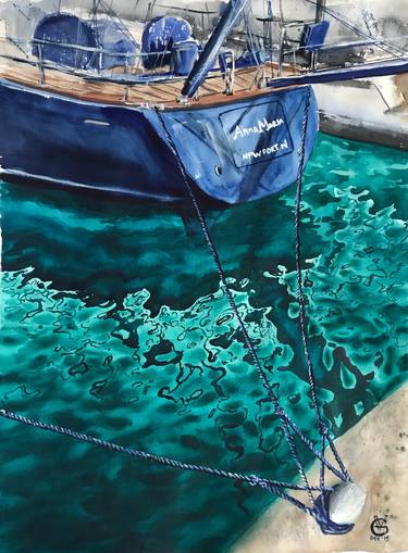 Print of Yacht Paintings by Valeria Golovenkina