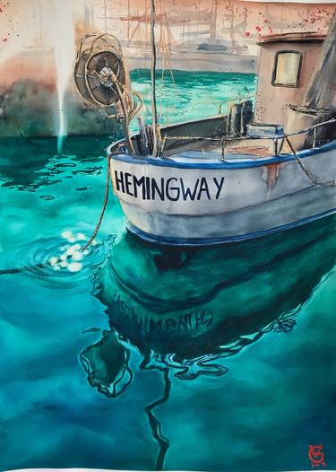 Print of Realism Boat Paintings by Valeria Golovenkina