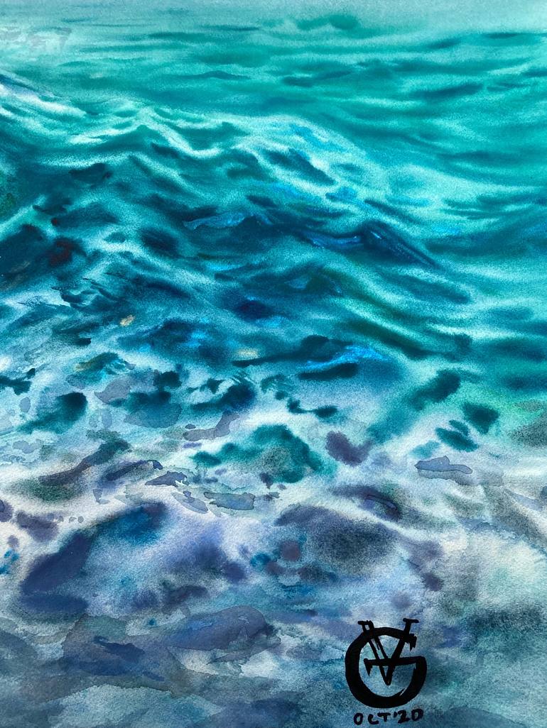Original Impressionism Seascape Painting by Valeria Golovenkina