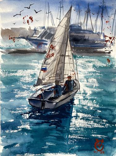 Original Yacht Paintings by Valeria Golovenkina