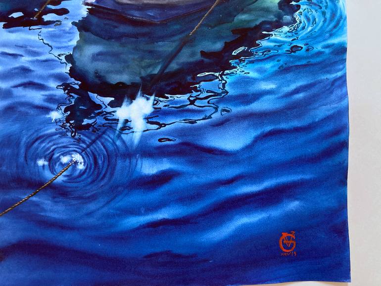 Original Impressionism Seascape Painting by Valeria Golovenkina