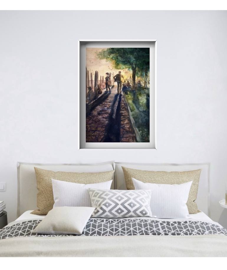 Original Impressionism Travel Painting by Valeria Golovenkina