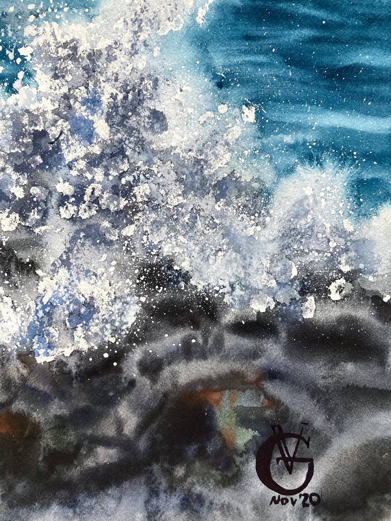 Original Impressionism Water Painting by Valeria Golovenkina
