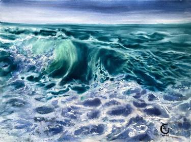 Print of Photorealism Water Paintings by Valeria Golovenkina