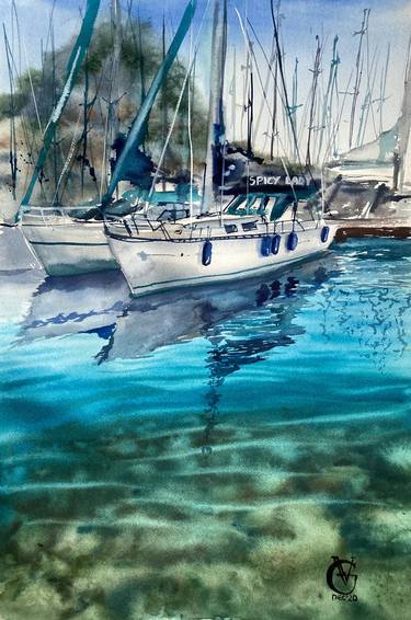 Original Yacht Paintings by Valeria Golovenkina