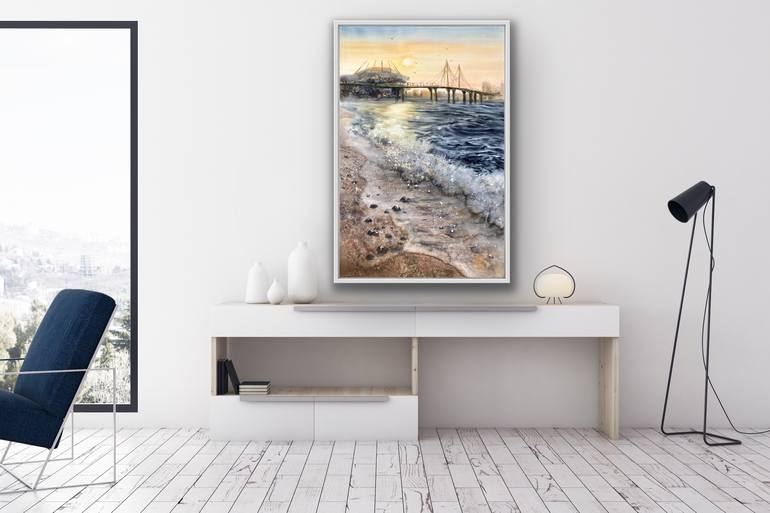 Original Impressionism Seascape Painting by Valeria Golovenkina