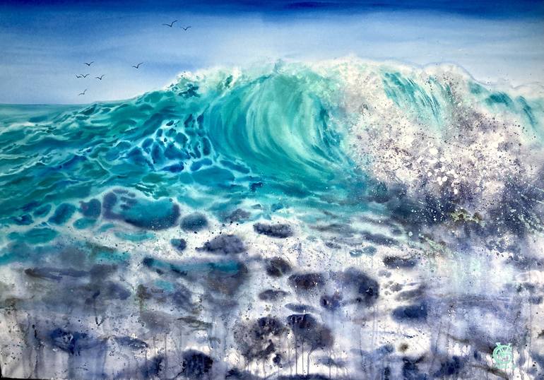 Original Seascape Painting by Valeria Golovenkina