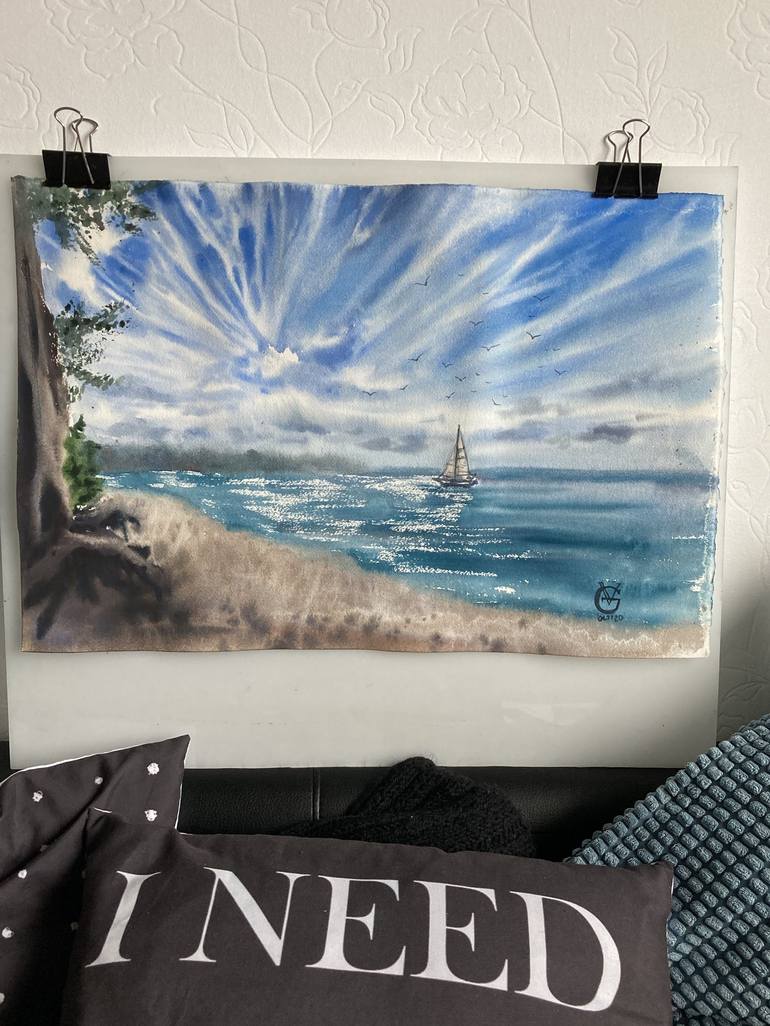 Original Impressionism Seascape Painting by Valeria Golovenkina
