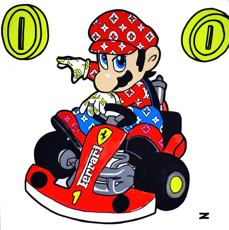 Mario X Louis Vuitton Painting by LOIC ZGS