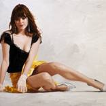 Painting of young woman by Bo Bakker