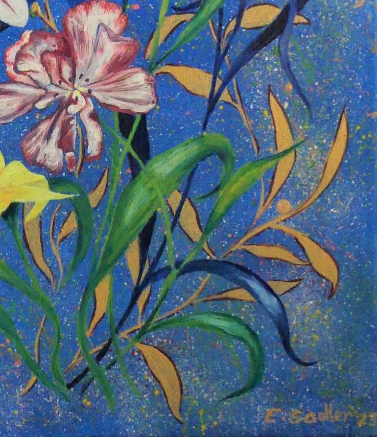 Original Floral Painting by Elizabeth Sadler