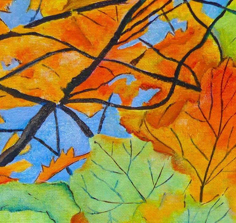Original Abstract Expressionism Seasons Painting by Elizabeth Sadler