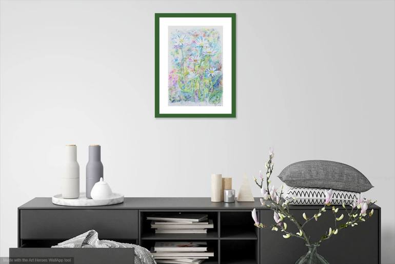 Original Art Deco Floral Painting by Elizabeth Sadler