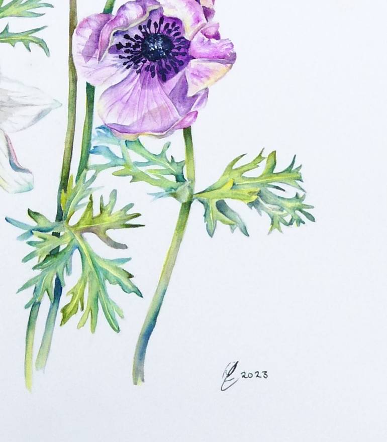 Original Contemporary Botanic Painting by Elizabeth Sadler