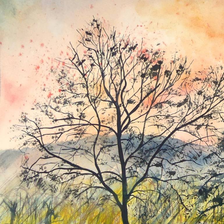 Original Color Field Painting Light Painting by Elizabeth Sadler