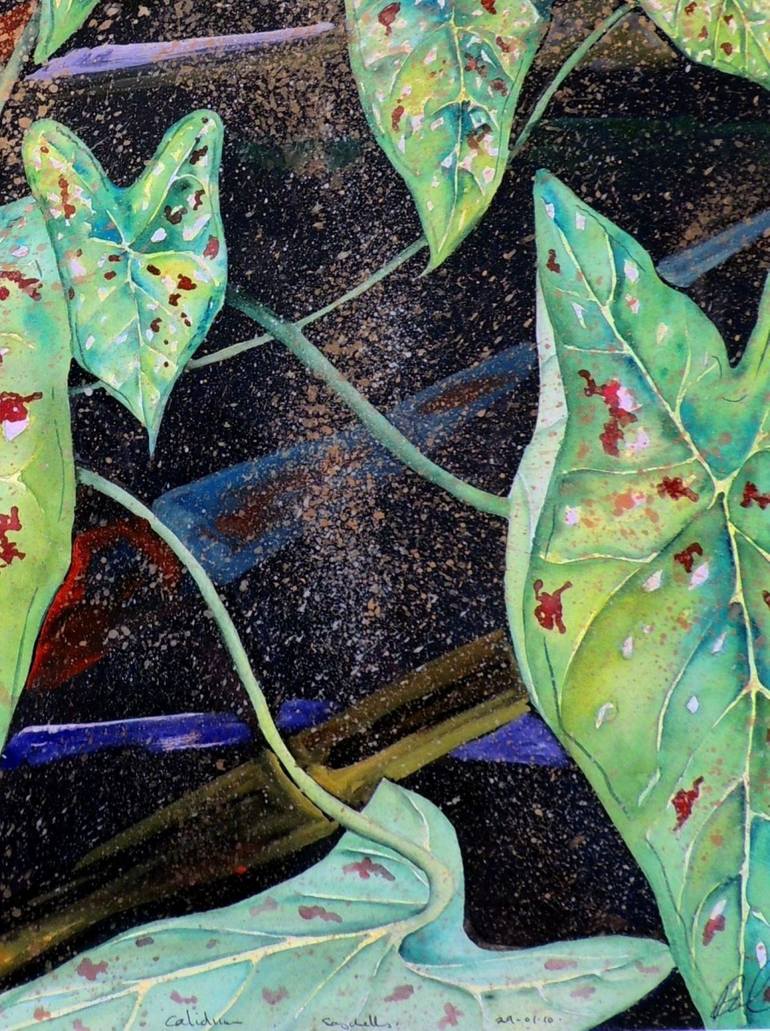 Original Fine Art Botanic Painting by Elizabeth Sadler