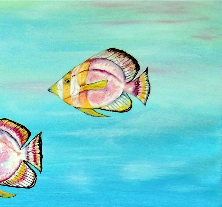 Original Fine Art Fish Painting by Elizabeth Sadler