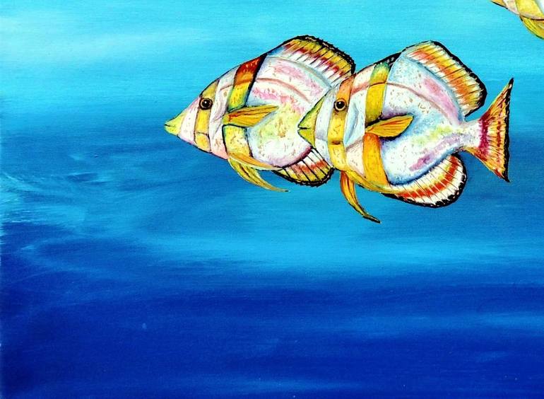 Original Fine Art Fish Painting by Elizabeth Sadler
