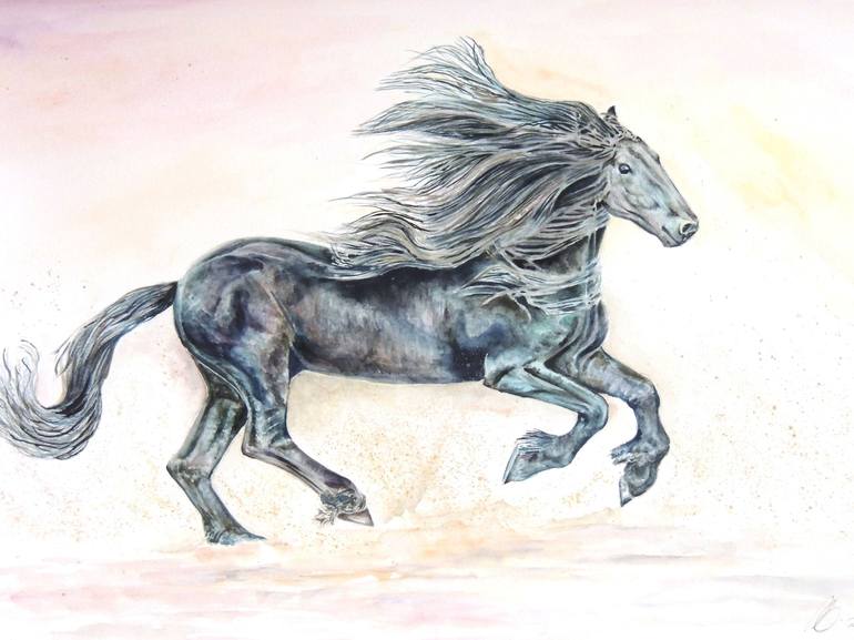 Print of Fine Art Horse Paintings by Elizabeth Sadler