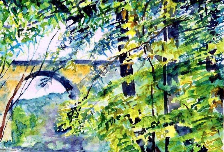 Original Impressionism Landscape Painting by Elizabeth Sadler