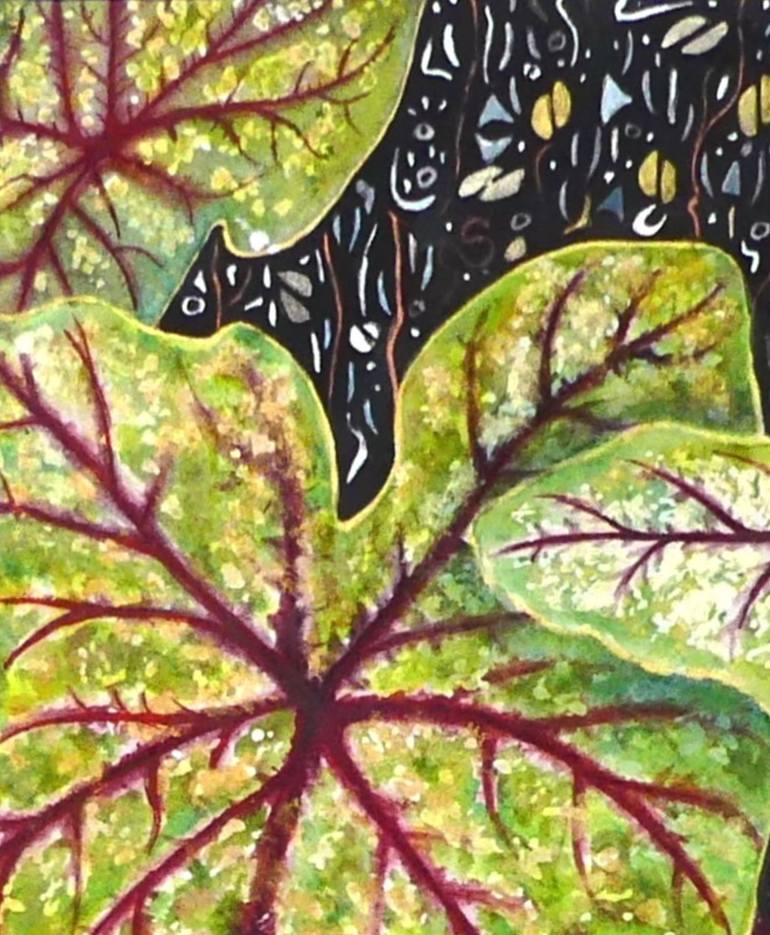 Original Art Deco Floral Painting by Elizabeth Sadler