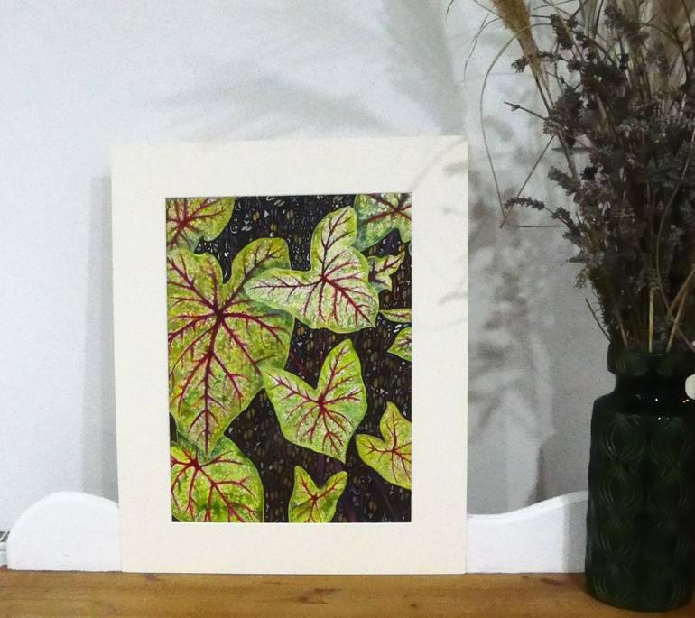 Original Art Deco Floral Painting by Elizabeth Sadler