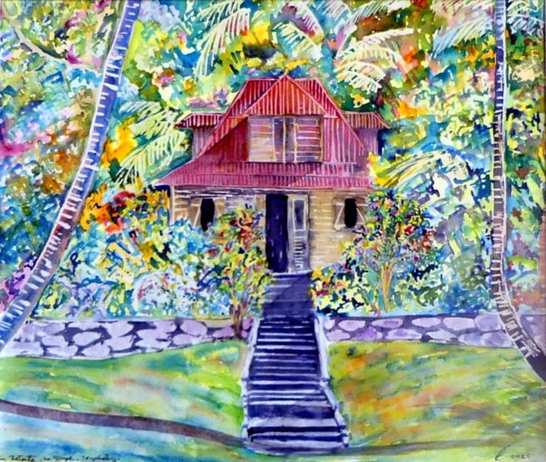 Home in the Forest Painting by Elizabeth Sadler | Saatchi Art Belgium