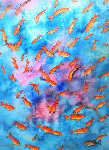 Print of Fine Art Fish Paintings by Elizabeth Sadler