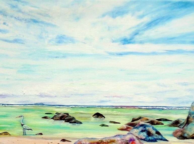 Original Impressionism Seascape Painting by Elizabeth Sadler